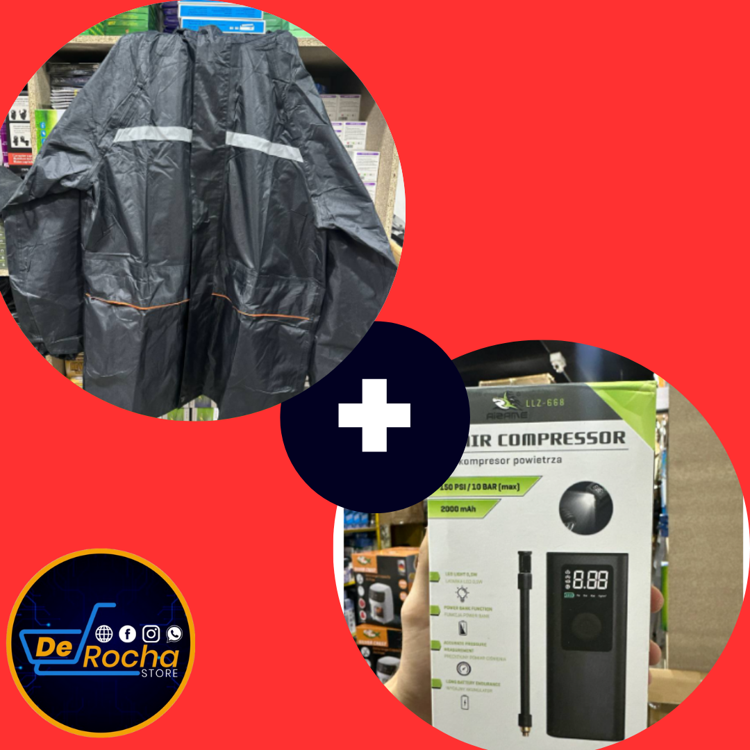 combo impermable+compresor inalambrico